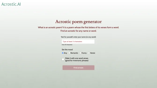 Acrostic AI