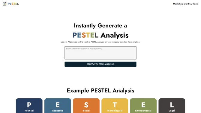 AI PESTEL Analysis Generator