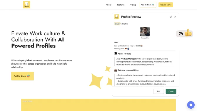 AI-powered Profile For Slack