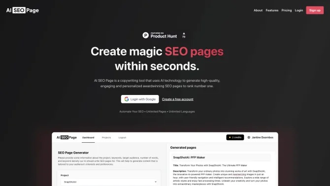 AI SEO Page