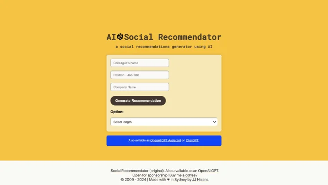 AI Social Recommendator