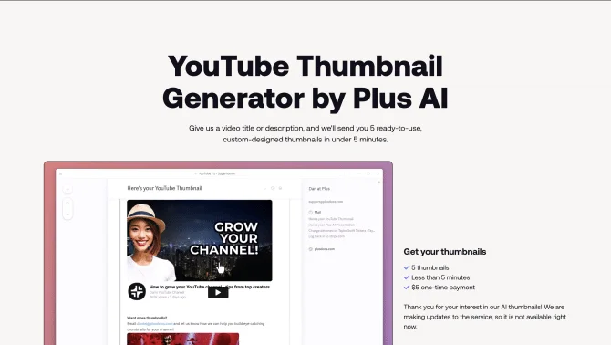 AI Youtube Thumbnail Generator