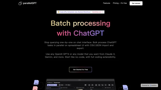 Batch / Bulk Processing for ChatGPT AI / parallelgpt.ai