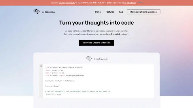 CodeSquire - AI code writing assistant