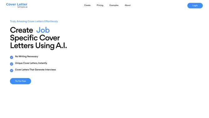 CoverLetterSimple.ai