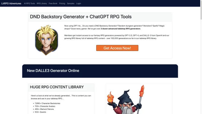 DND Backstory Generator + ChatGPT RPG Tools