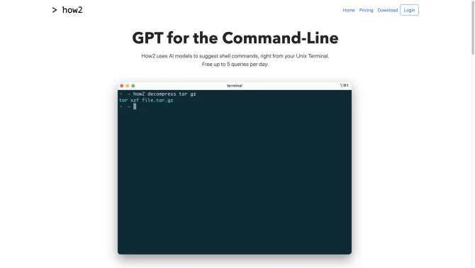 How2 - AI for the Command-Line