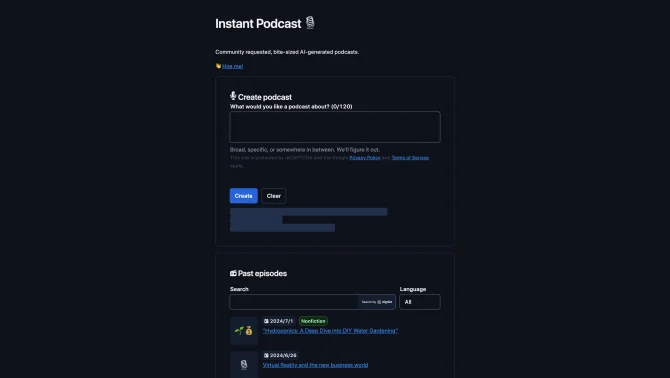 Instant Podcast