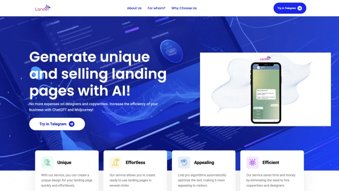 Lander - Landing Page AI Generator