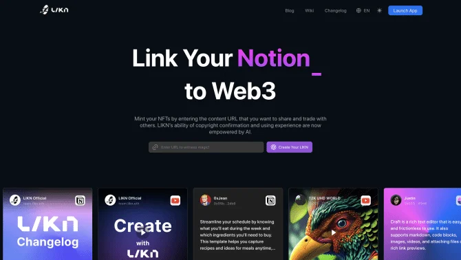 LIKN - Link Your Content to Web3