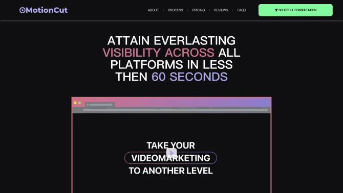 Motion Cut – Video Service Provider