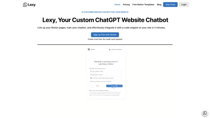 Notion Chatbot / Lexy.so