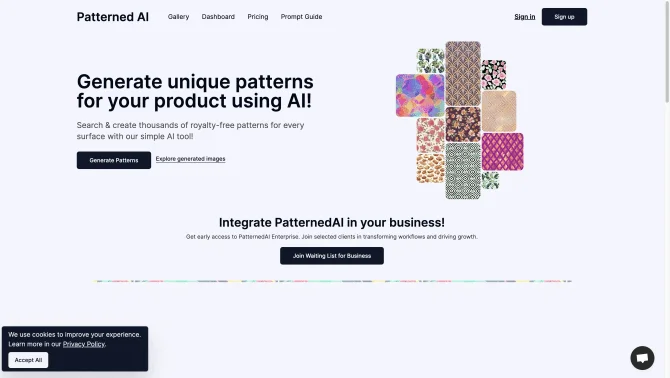 PatternedAI - Seamless Pattern Maker with Artificial Intelligence