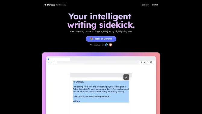 Phrases - Your intelligent writing sidekick