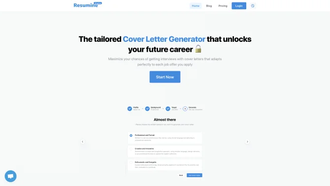 QuickCoverLetters / Resumine.io