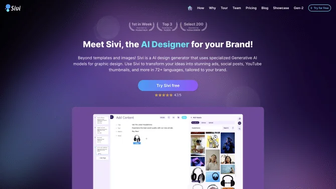 Sivi AI - Generate Instant Designs