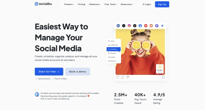 SocialBu - Social Media Management and Automation