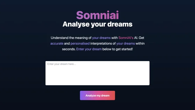 SomniAI - AI Dream Analysis