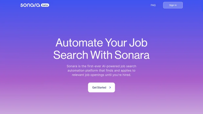 Sonara: Automated Job Search & Applications with AI