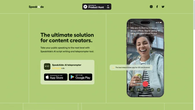 SpeakAide - AI Teleprompter