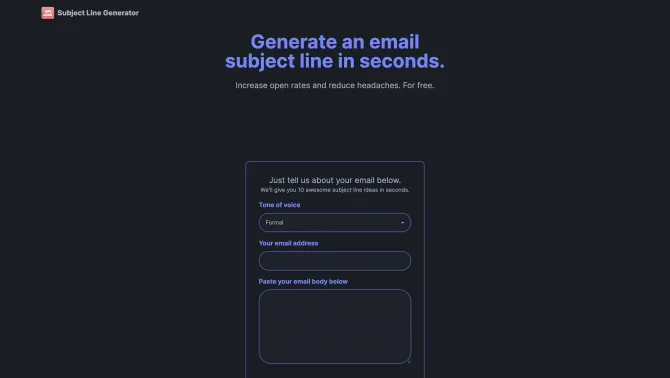 Subject Line Generator