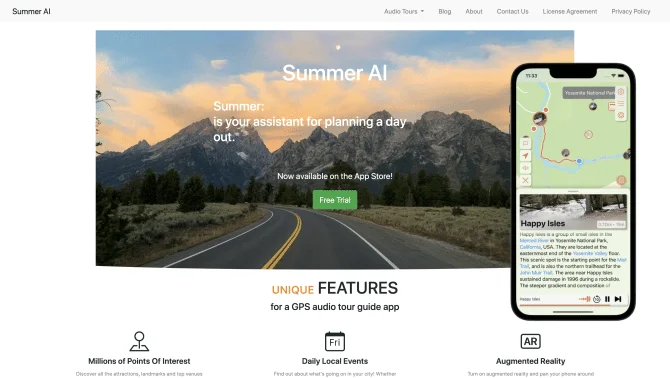 Summer AI: Your AI audio tour guide!