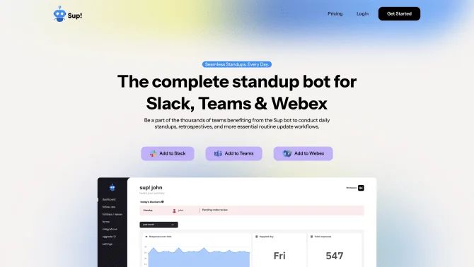 Sup! Standup Bot