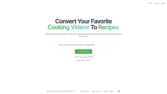 Video2Recipe