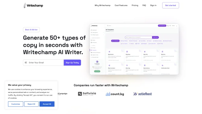 Writechamp - AI Writer, Paraphrasing Tool & Copywriting