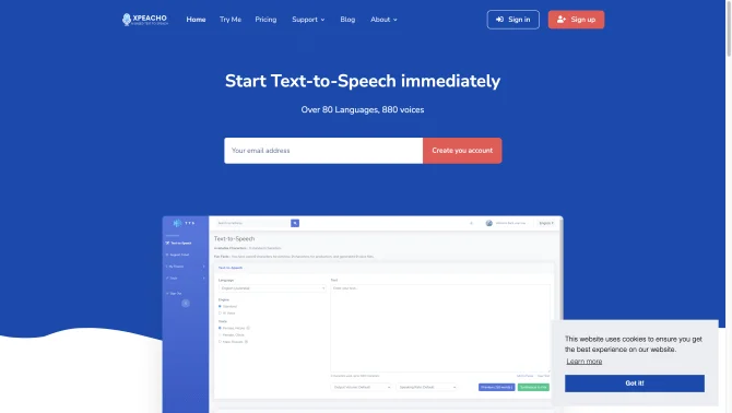 Xpeacho Best AI-Based Text To Speech